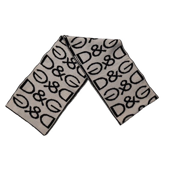 Dolce & Gabbana D&G Black & Off White Reversible Heavy Wool Scarf Pre-owned - Picture 4 of 16